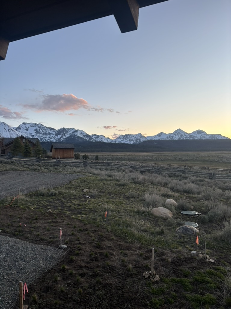 Sawtooth Mountain view from a newly built home